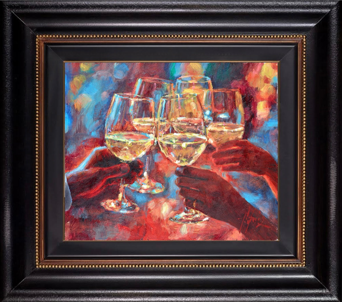 Wine And Blue Lights
