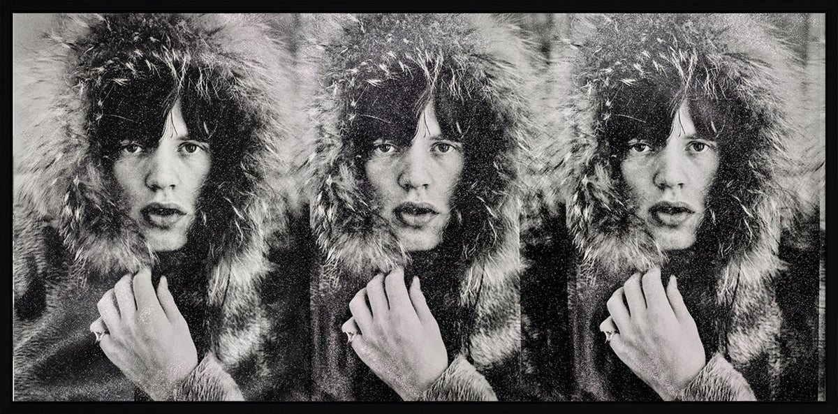 Mick Jagger Triptych, 2023 Stones White