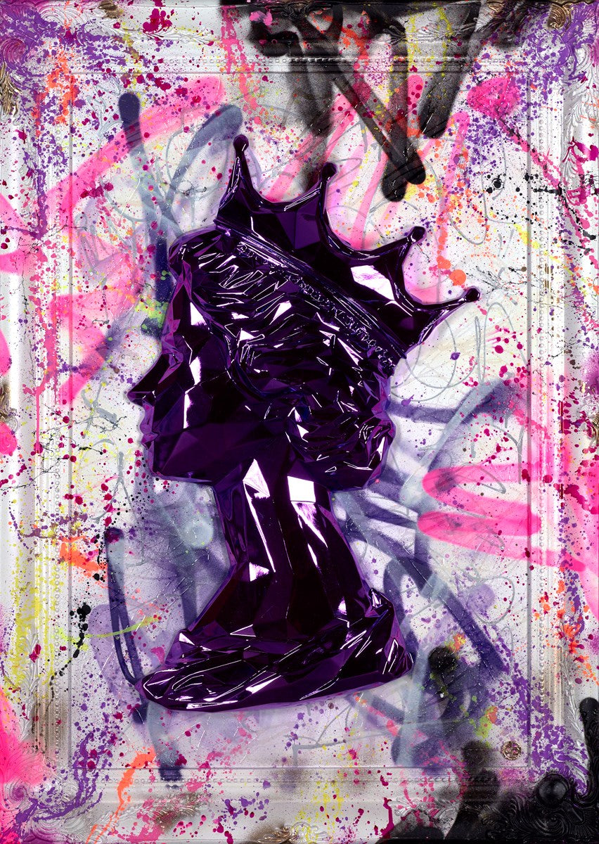 The Queen in Relief - Purple