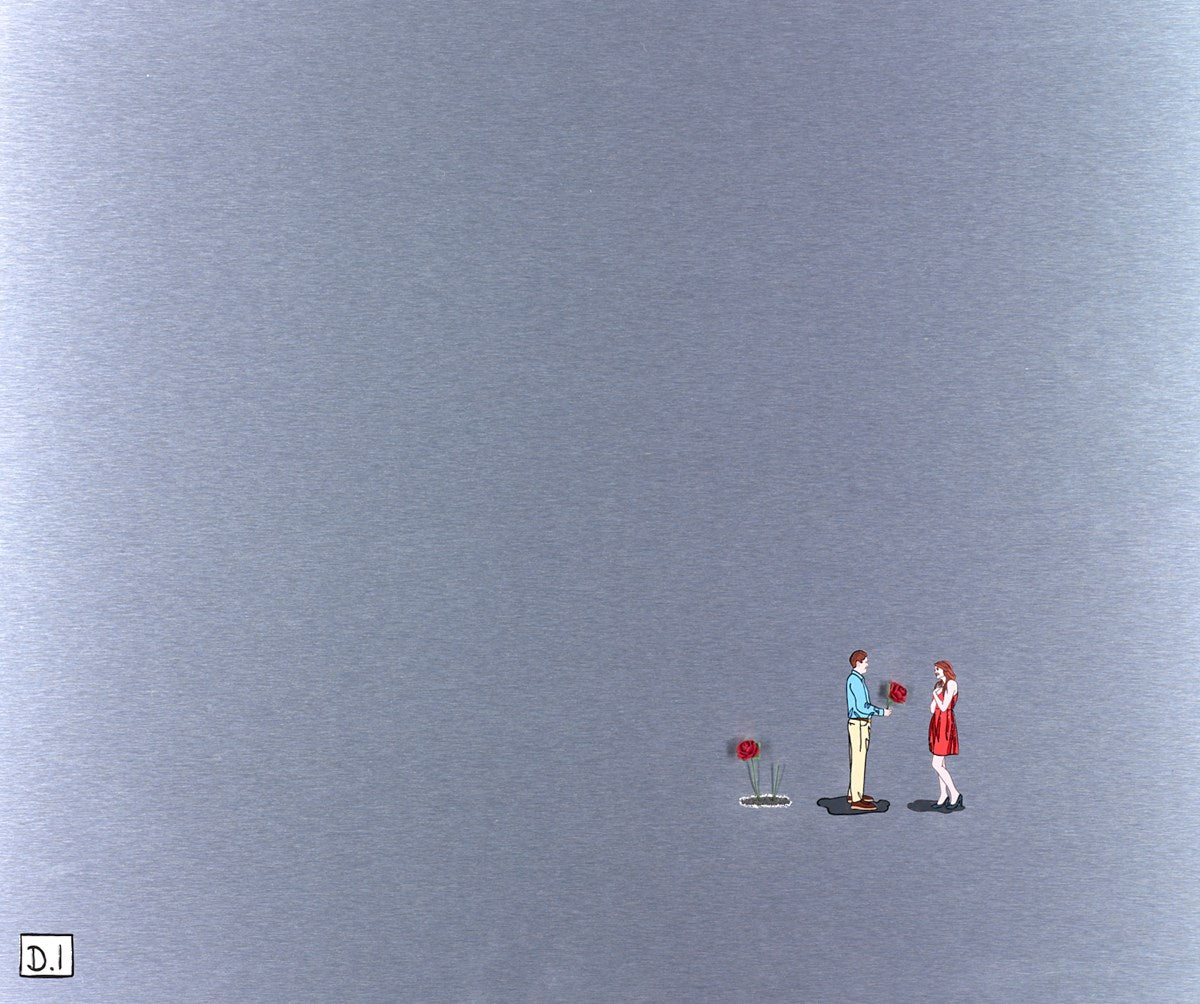 Man With Flower - Red Rose