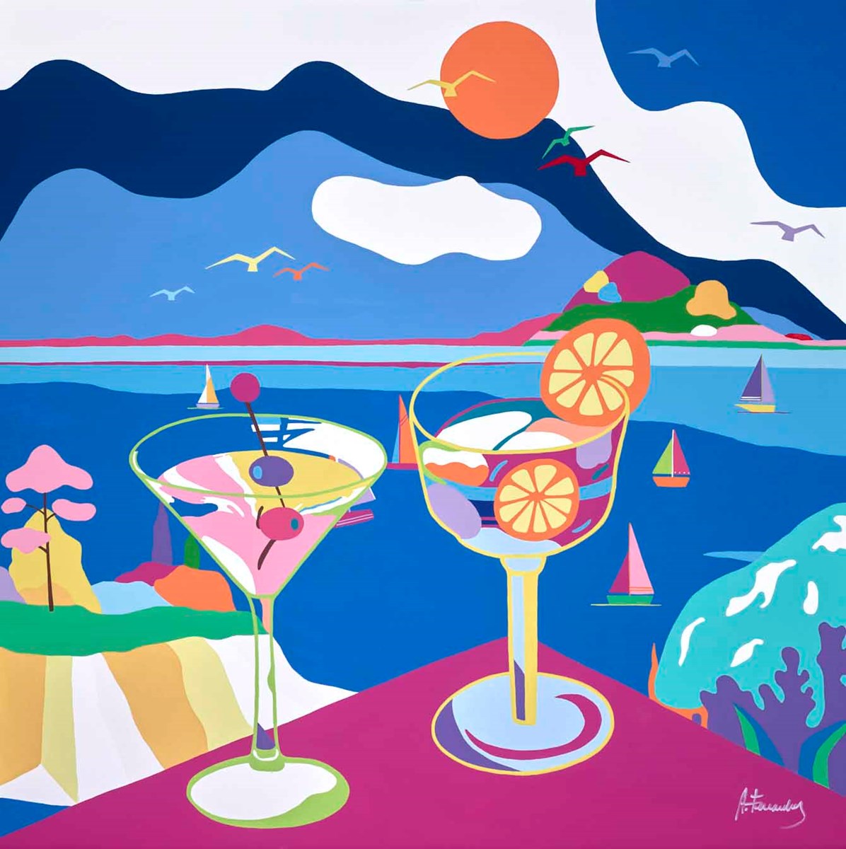 Relaxing with a Drink