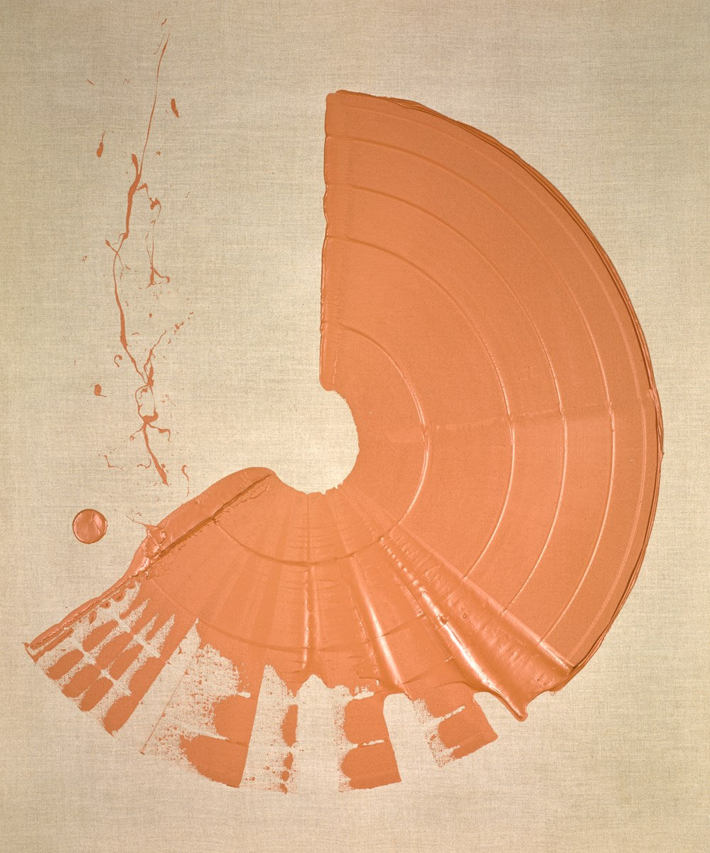 Large Brushstroke Burnt Orange