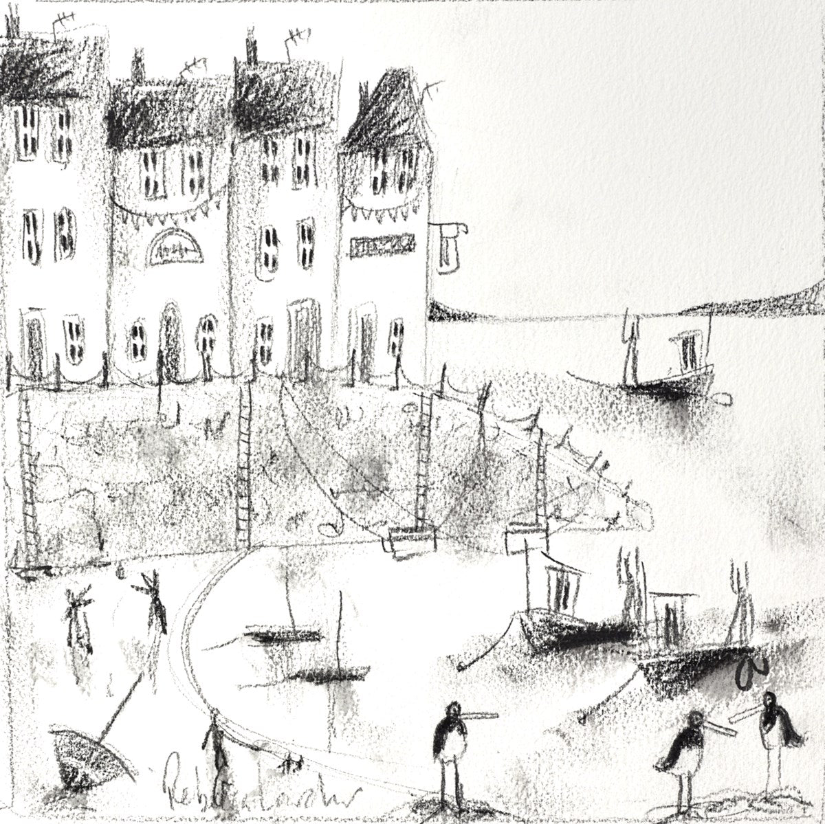 A Day at the Harbour II (sketch)