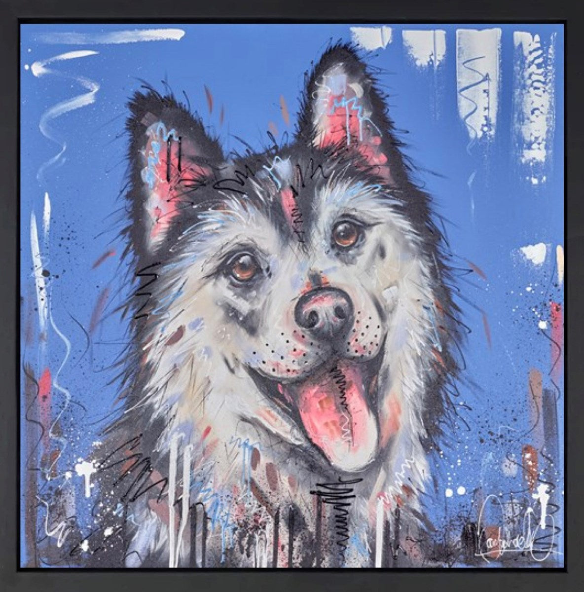Happy Husky (Framed)