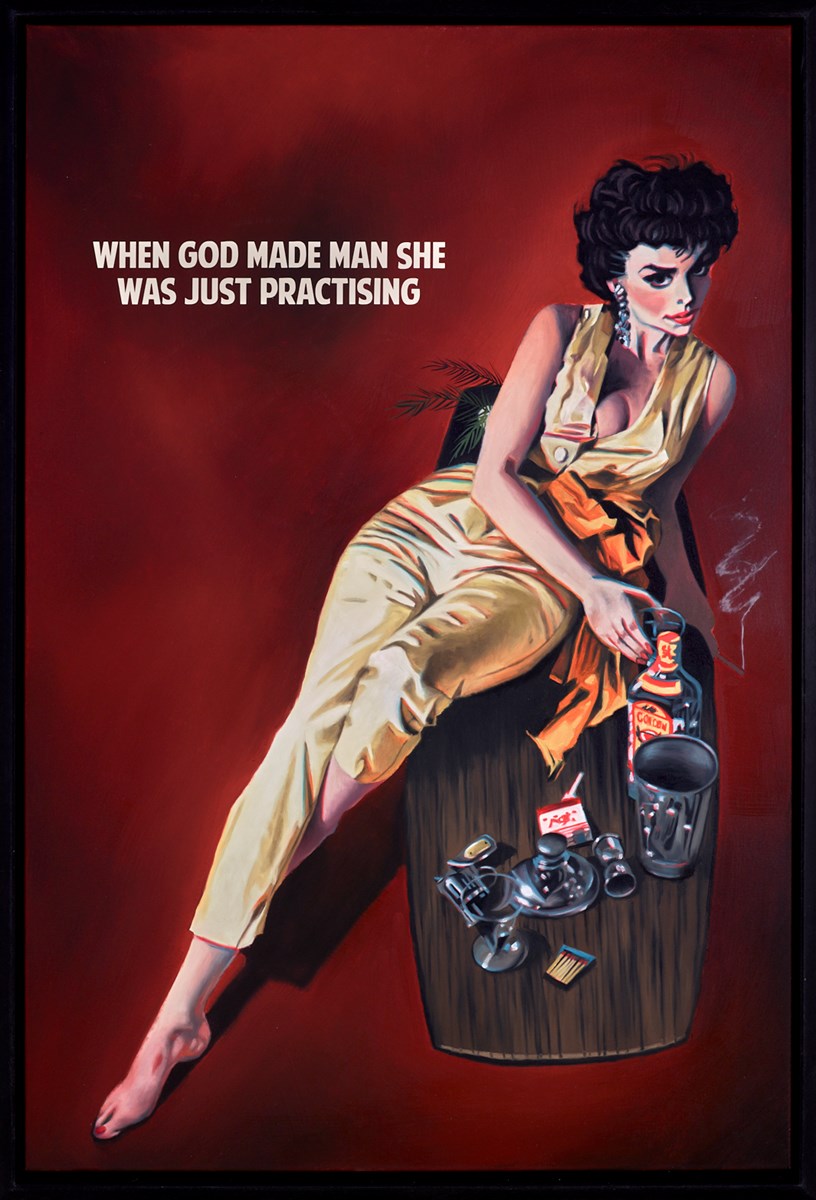 When God Made Man She Was Just Practising (Red)