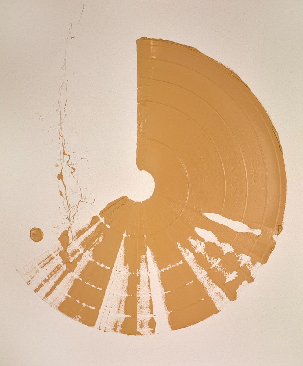 Large Brushstrokes Burnt Yellow