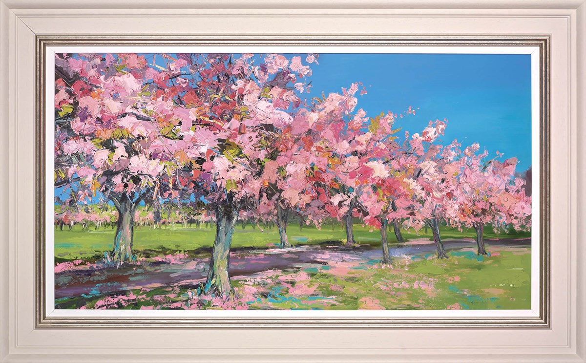 Sun on Cherry Trees (Framed)