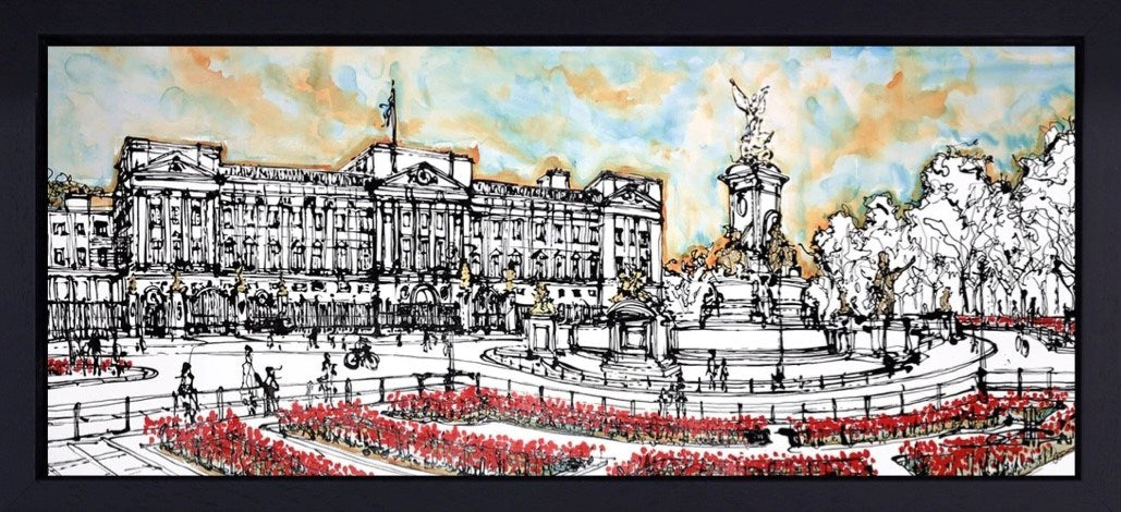 A Sea of Tulips at the Palace (Framed)