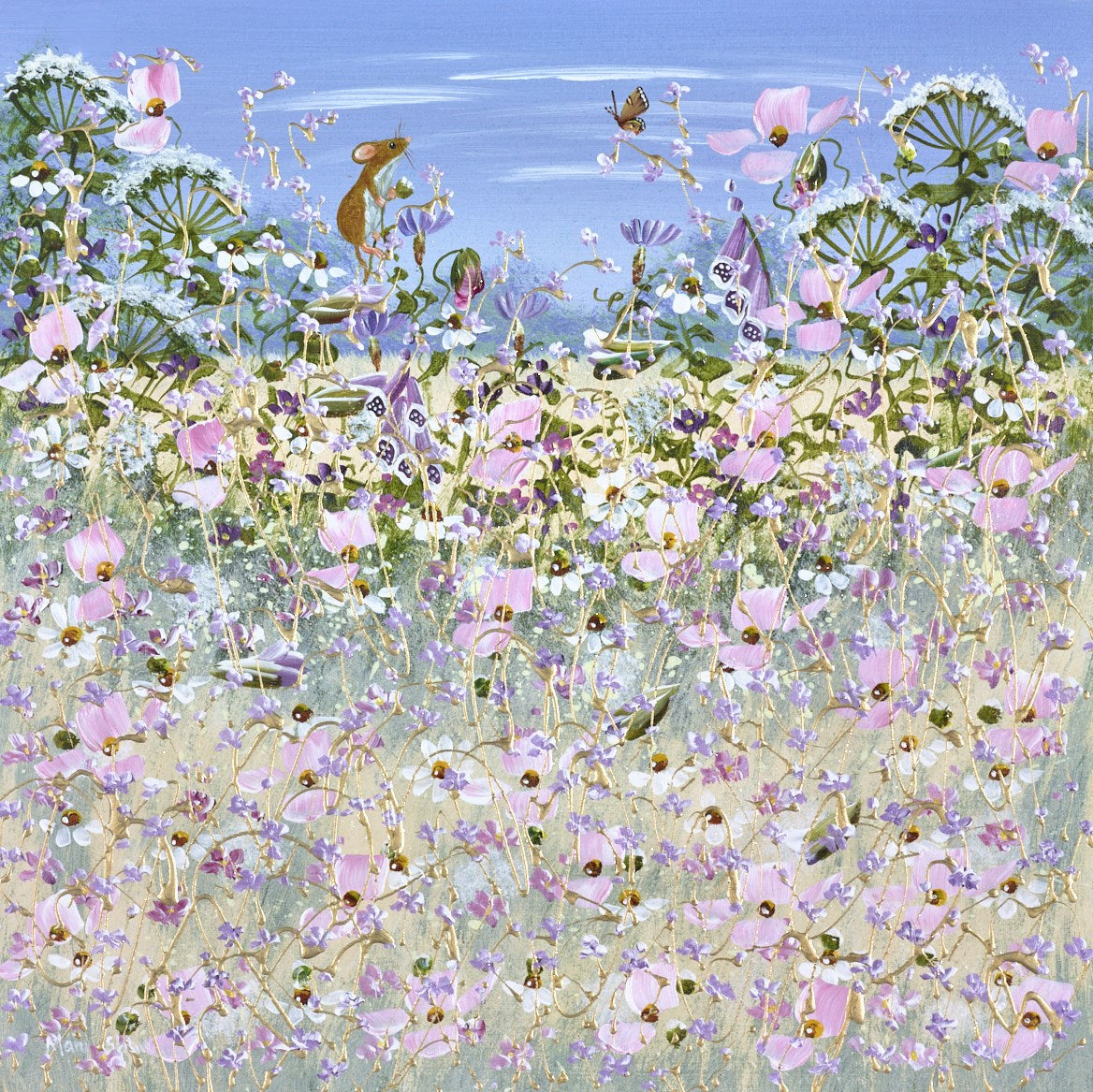 Fieldmouse and Wildflowers