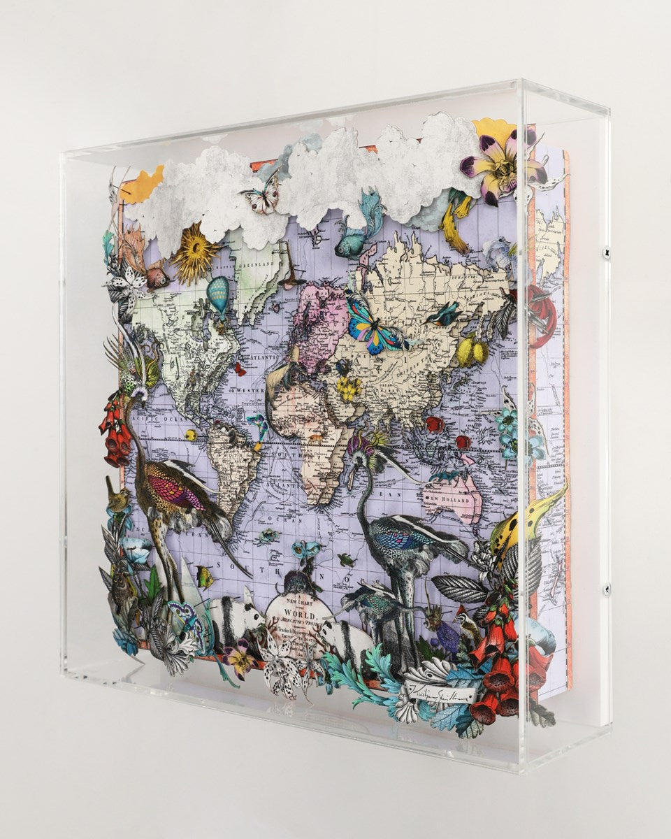 Navigators Floating Map - Ostrich Discoveries of the world (Right)