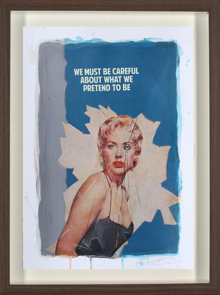 We Must Be Careful (Blue) (Framed)