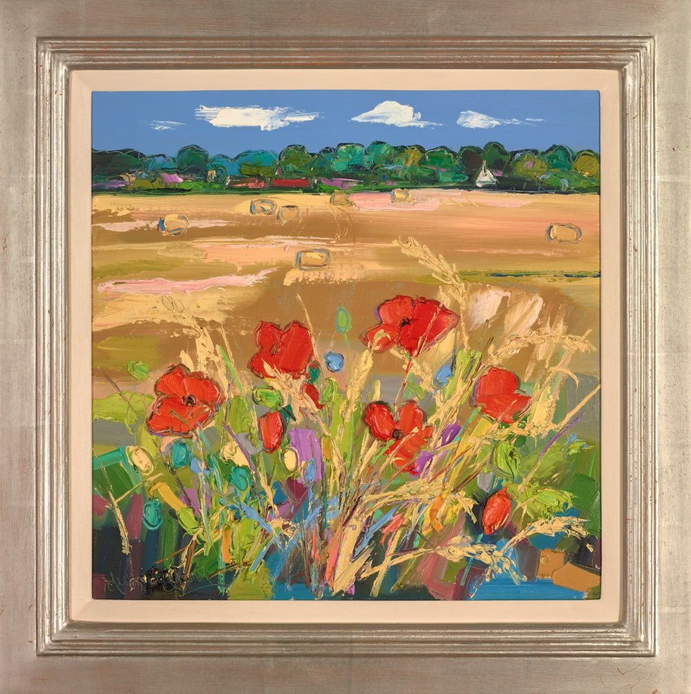 Poppies and Haybales, Preston Mill