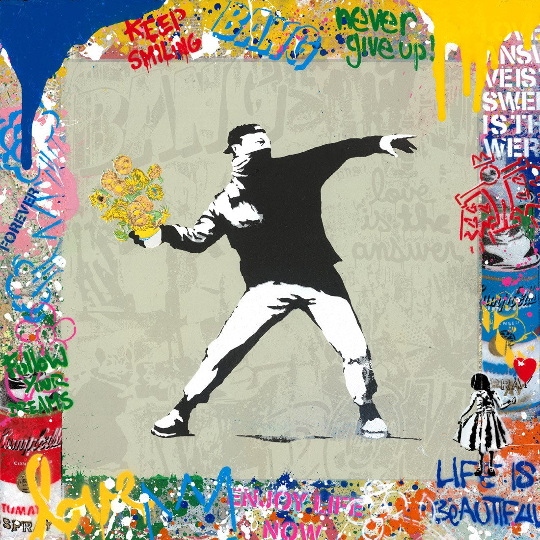 Banksy Flower Thrower