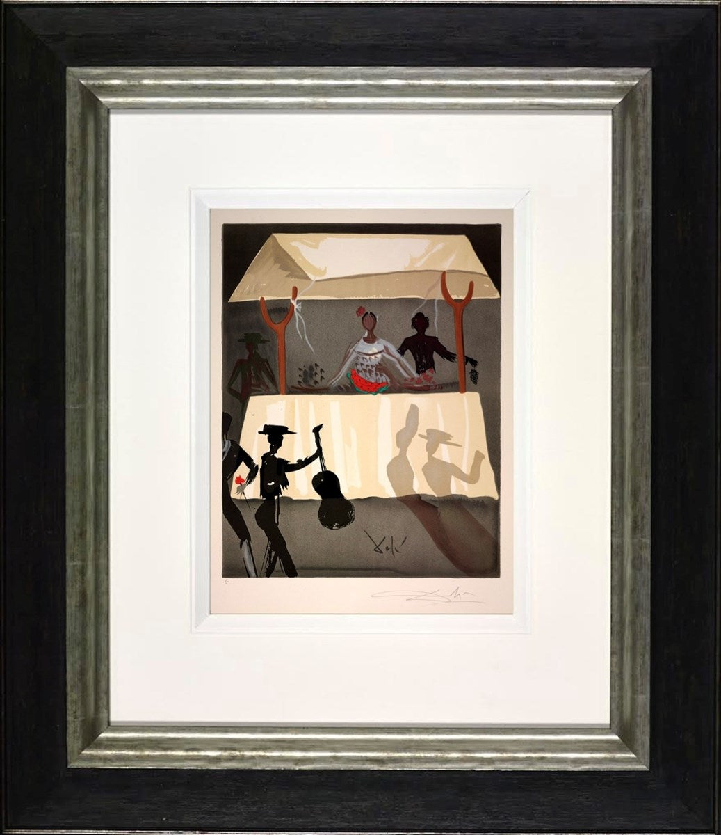 Outside the Arena, the Fruit Vendor, 1970 (Framed)