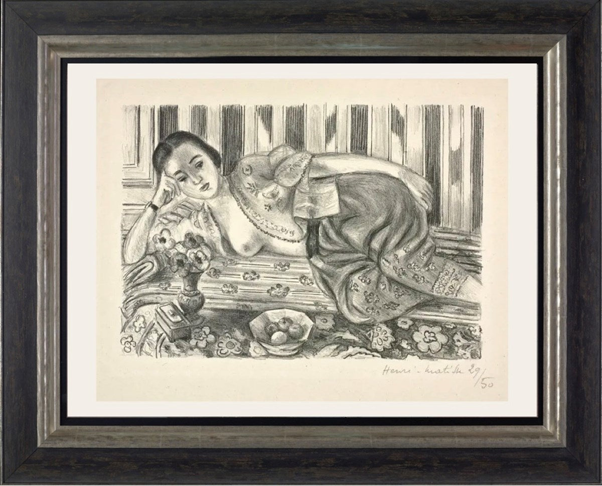 Odalisque a la Culotte de Satin Rouge, 1925 (Framed)
