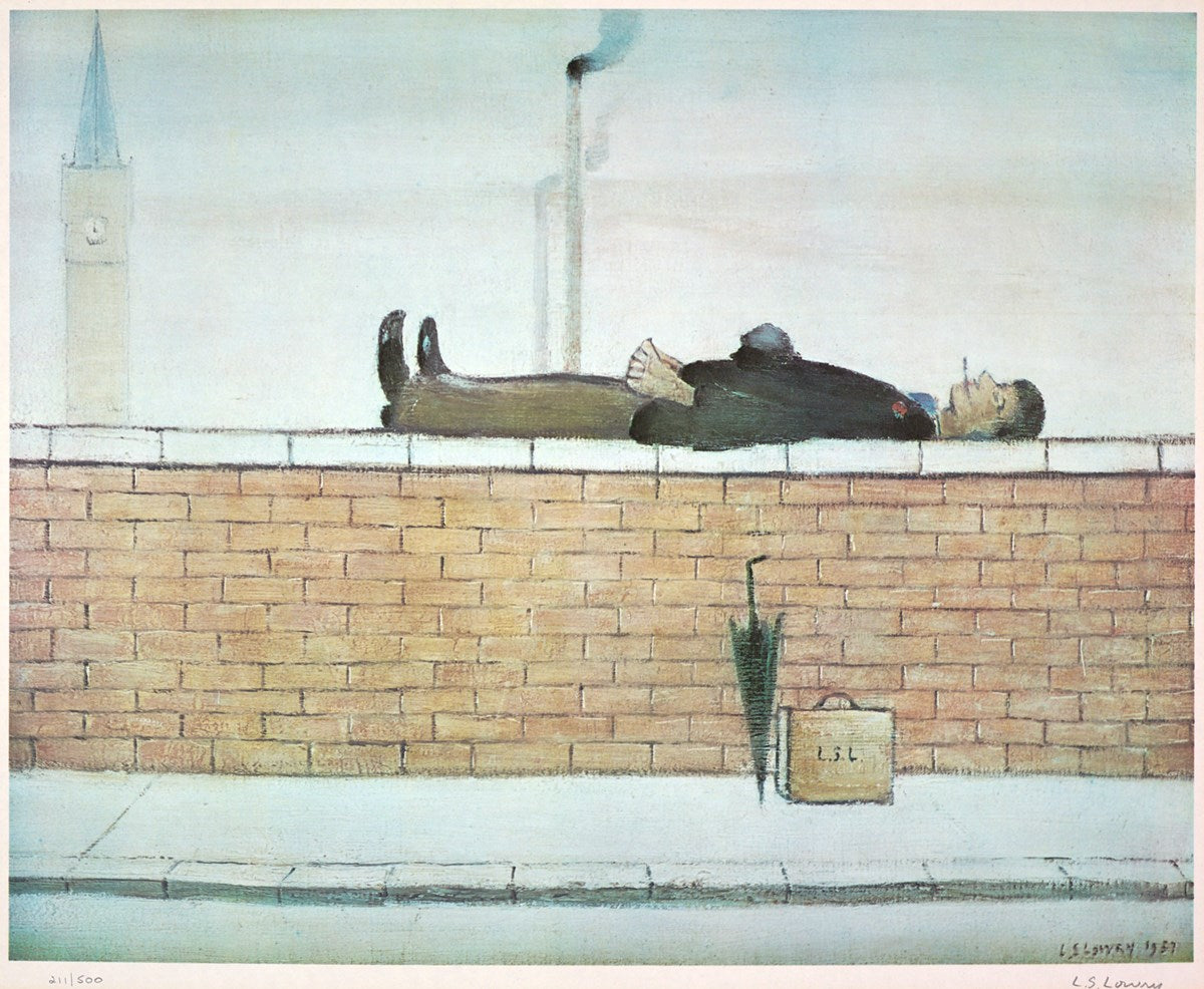 Man Lying on a Wall