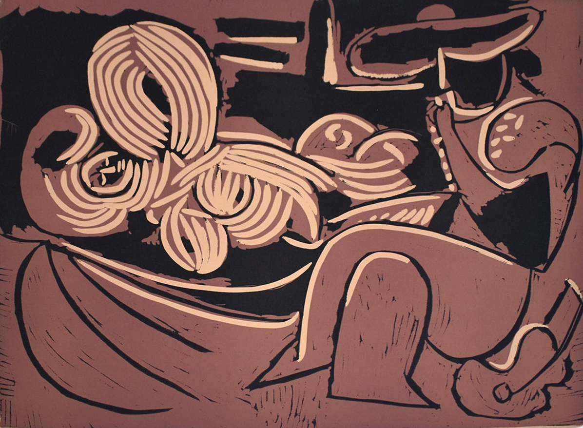 Femme couchée et homme à la guitare (Woman Reclining and Man with a Guitar)
