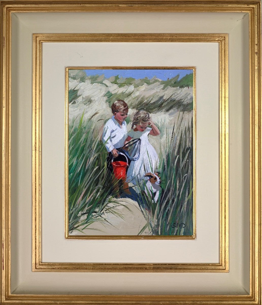 Playing in the Dunes (Framed)
