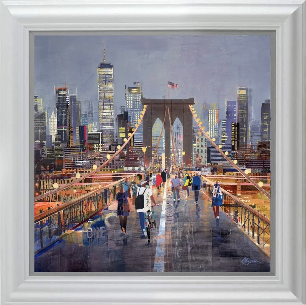 Light Show, Brooklyn Bridge (Framed)