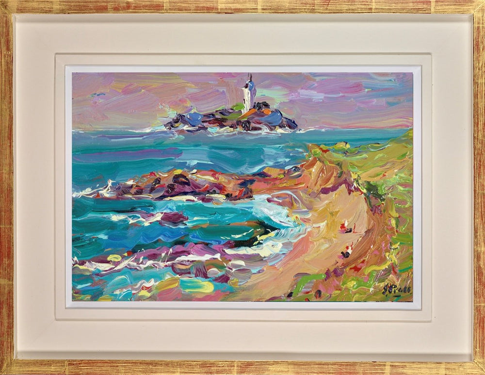 Godrevy Lighthouse, West Cornwall (Framed)