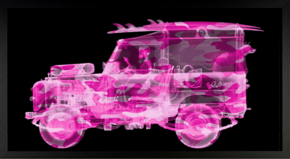 Camouflage Land Rover Surfer Pink (Framed)