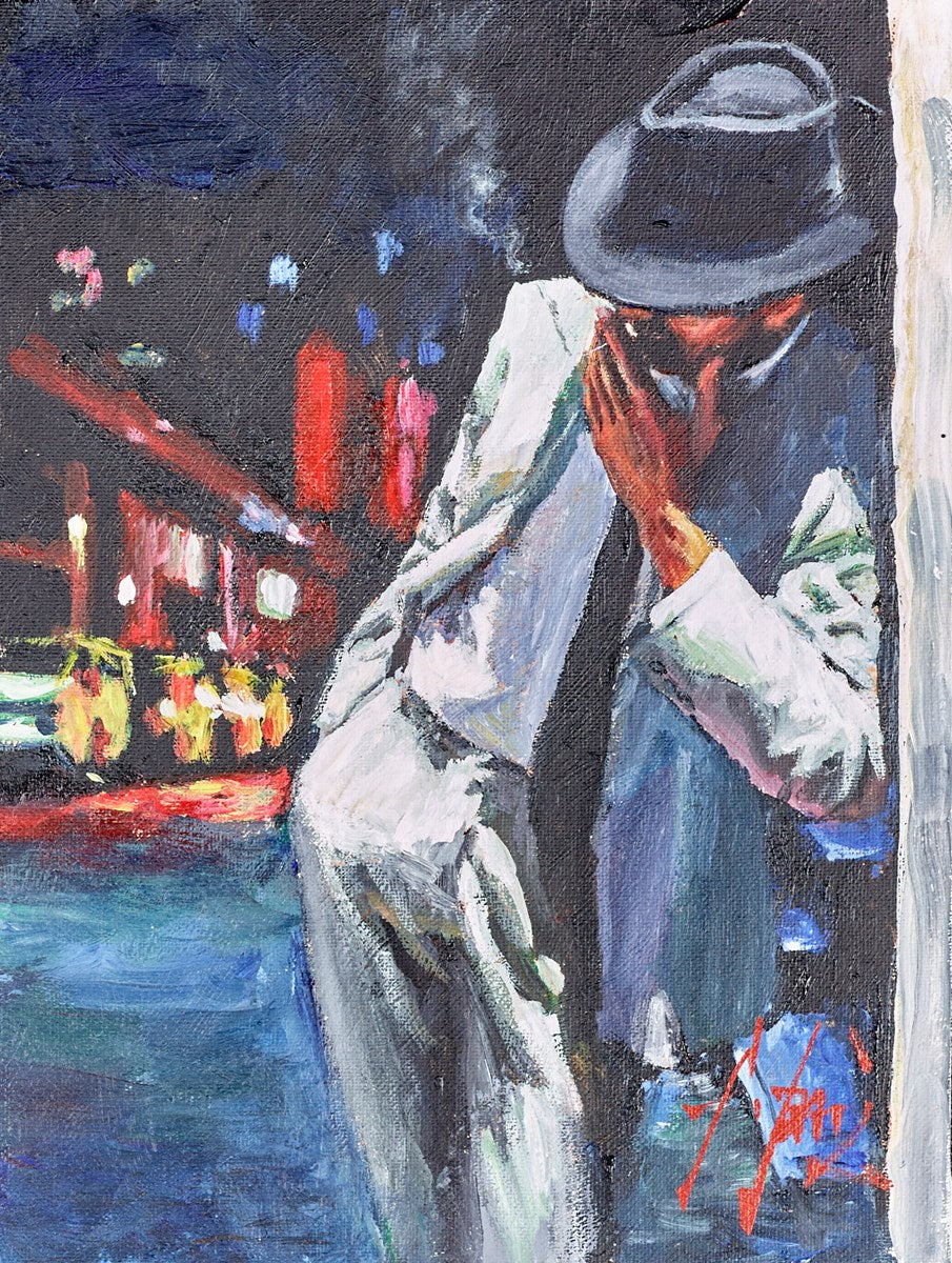 Boulevard With Red Sign