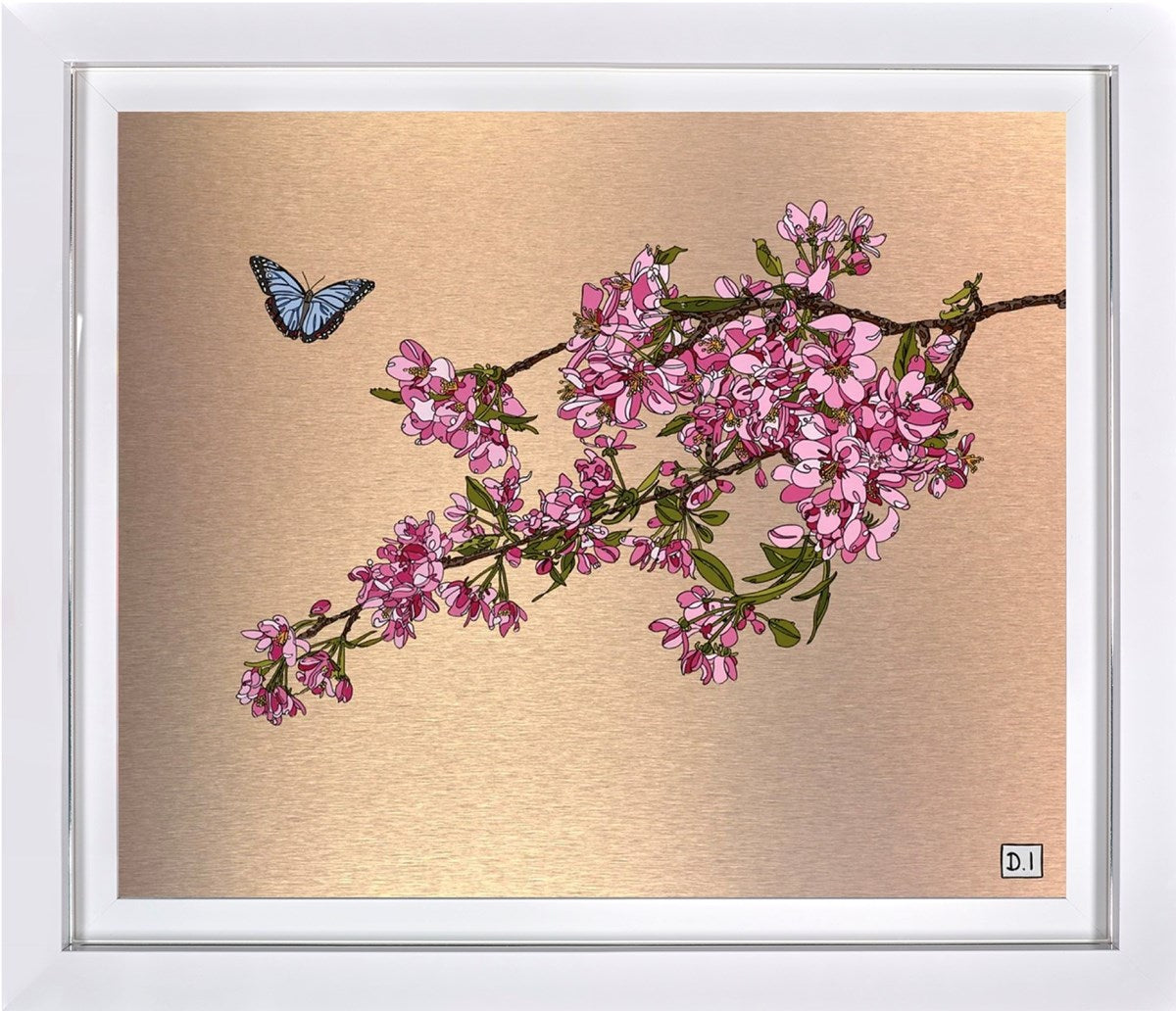 Cherry Blossom and Butterfly (Framed)
