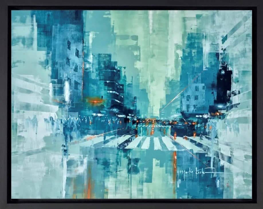 New York Fading Blue VI (Framed)