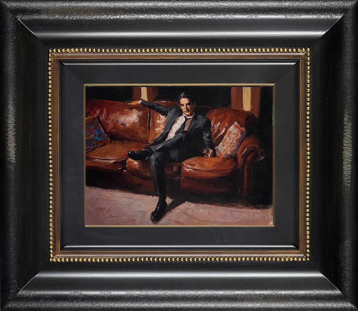 Whiskey on the Couch (Framed)