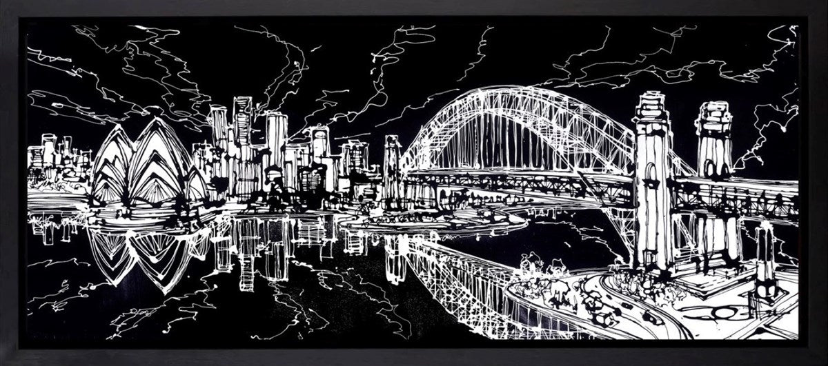 Harbour Elevation at Dusk (Framed)
