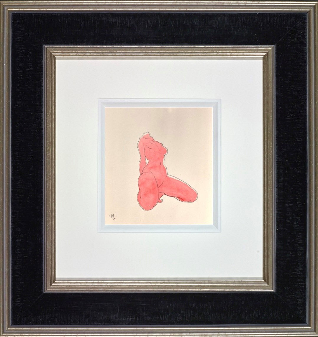 Red wash I (Framed)