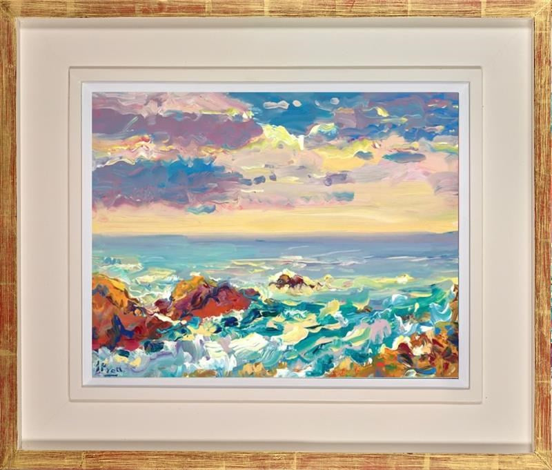Cadgwith Cove Last Light (Framed)