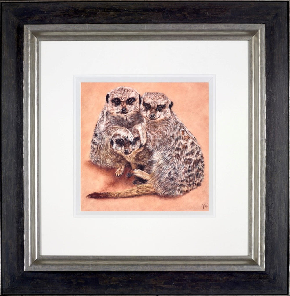 Meerkat Family Portrait (Framed)