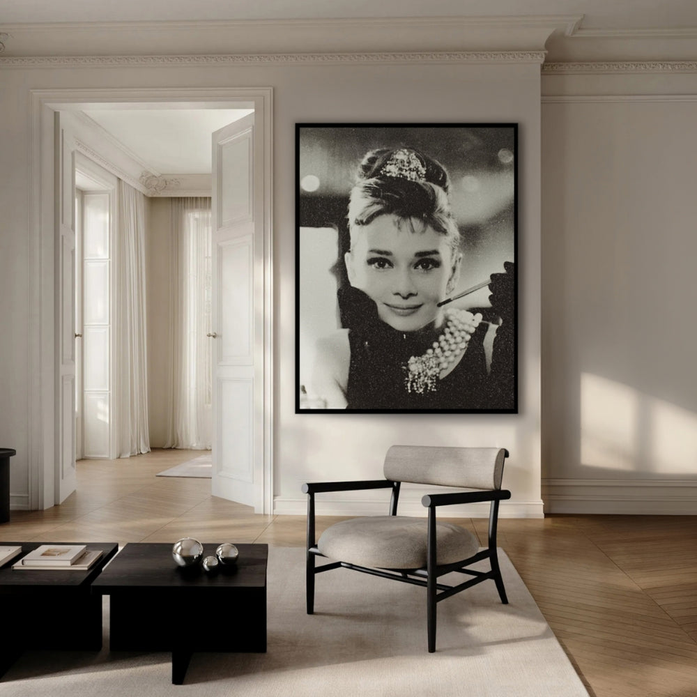 Audrey Hepburn Femme Fatale B&W