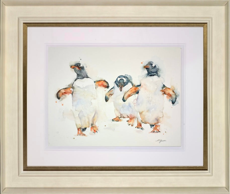 Joyful Gentoo Penguins