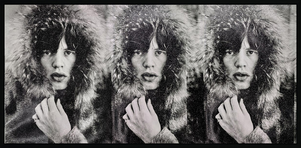 Mick Jagger Triptych, 2023 Stones White