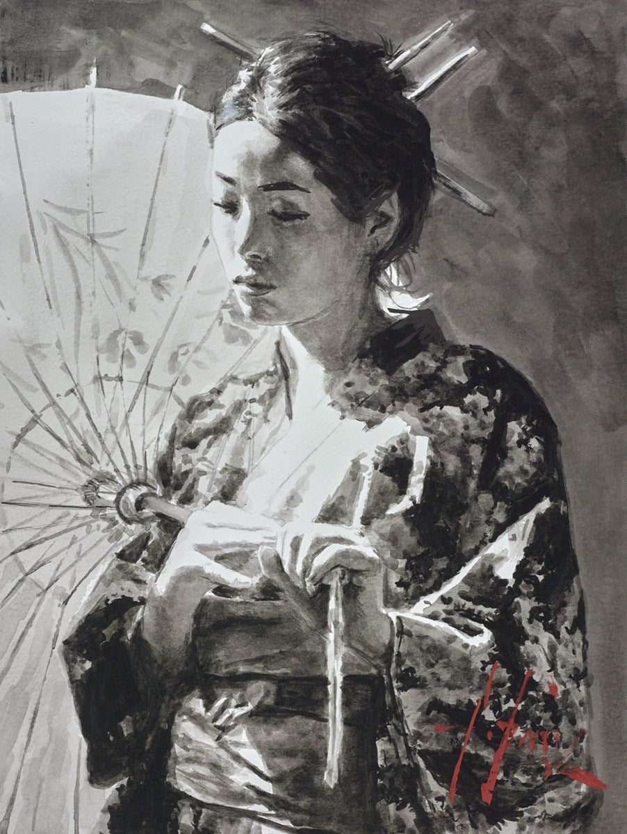 Michiko with Red Umbrella