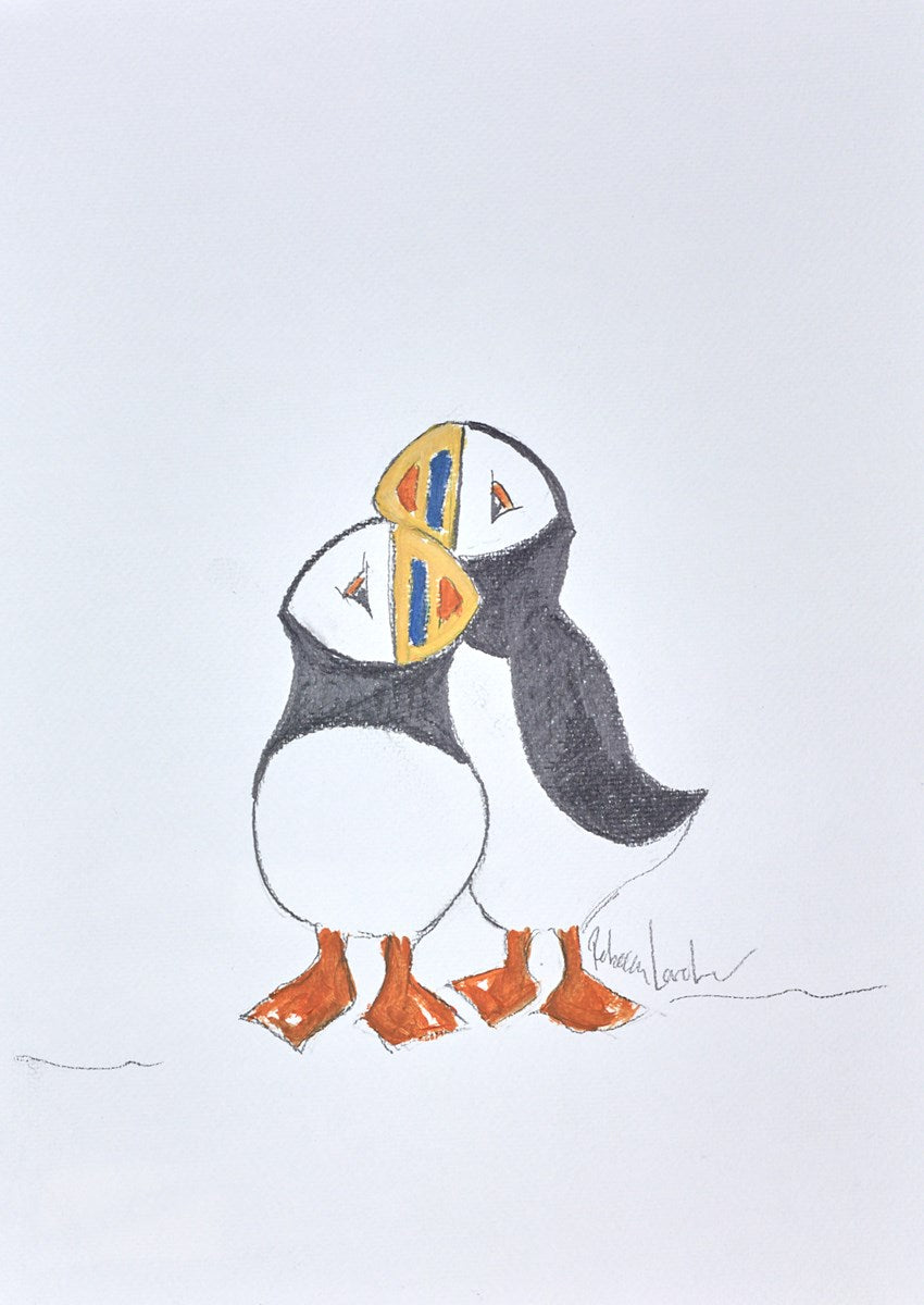 A Pair of Puffins III (sketch)