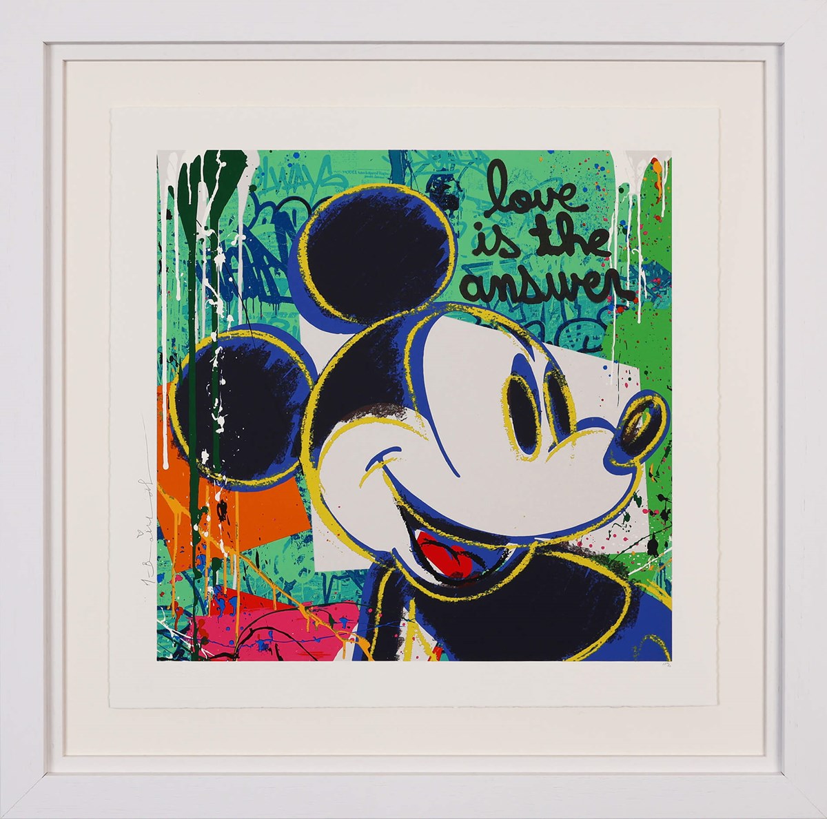 Bright Shades of Mickey - Love is the Answer (Framed)