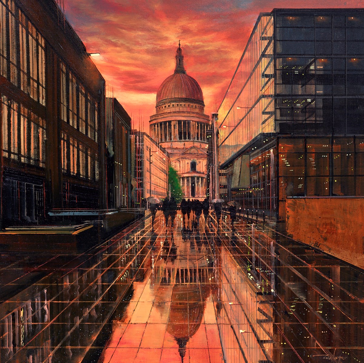 Raindrops in the Sunset