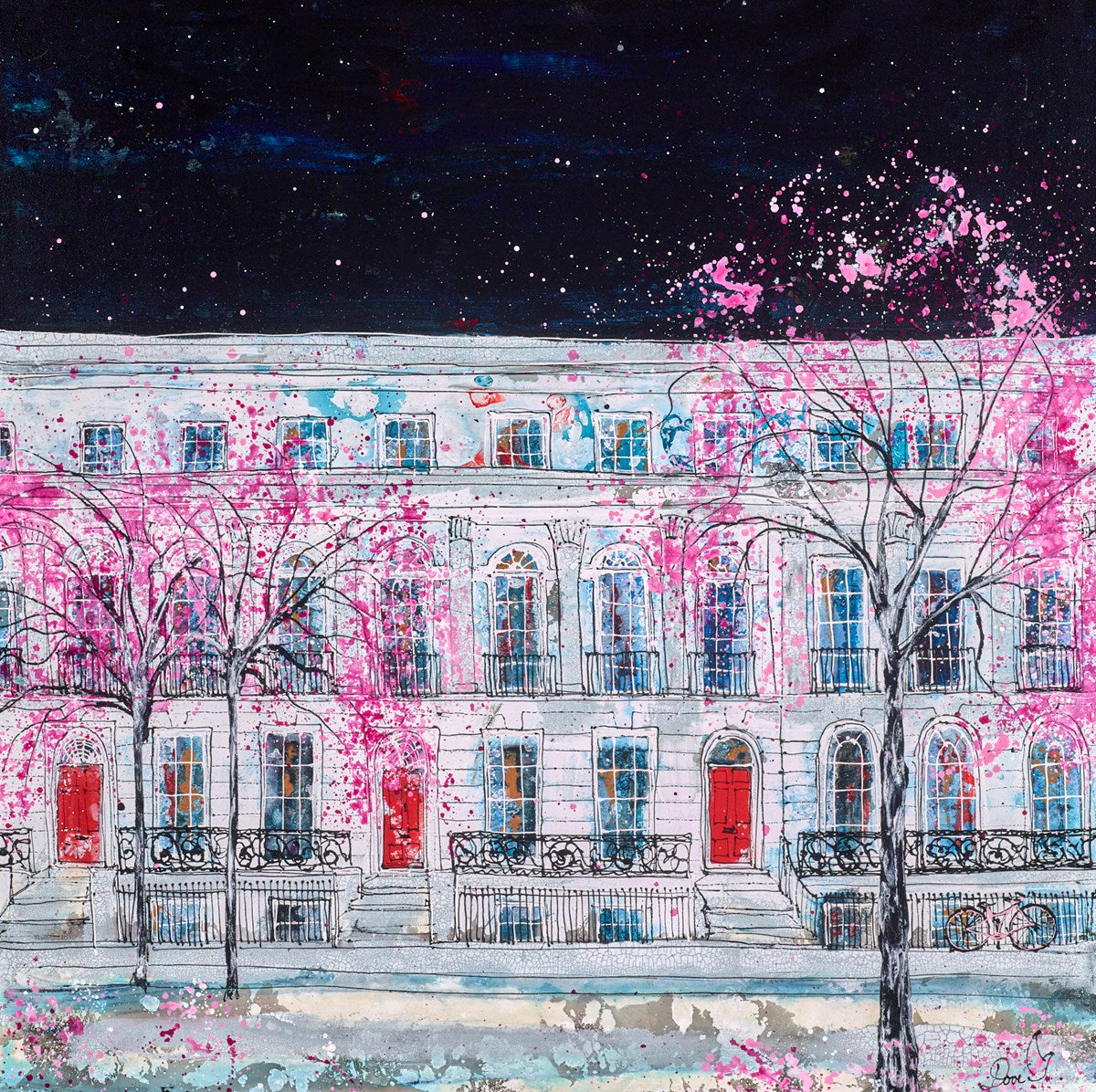 Red Doors and Blossom