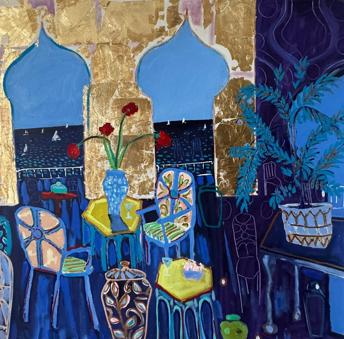 Ottoman in Gold