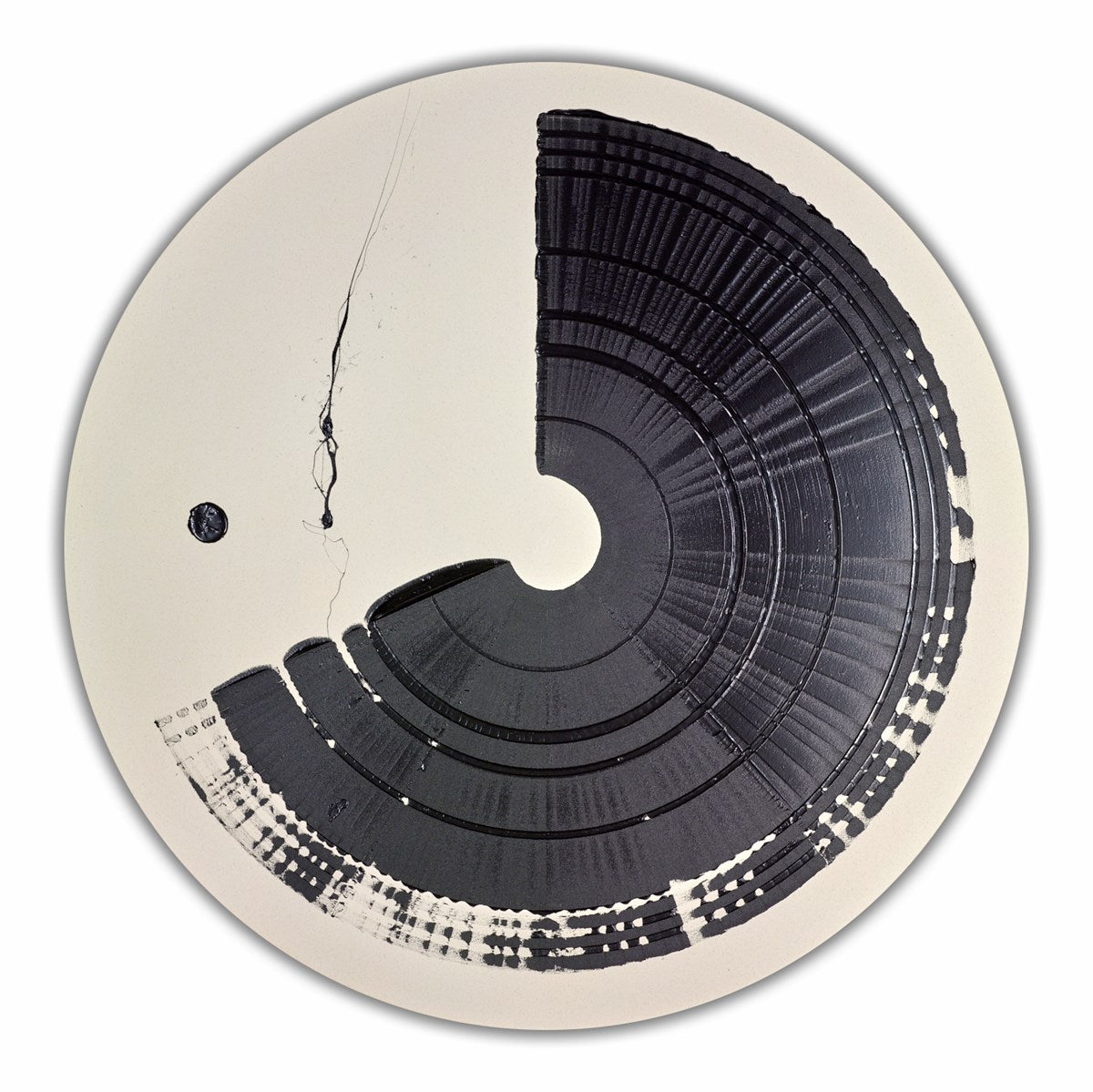 Circular Brushstroke - Black