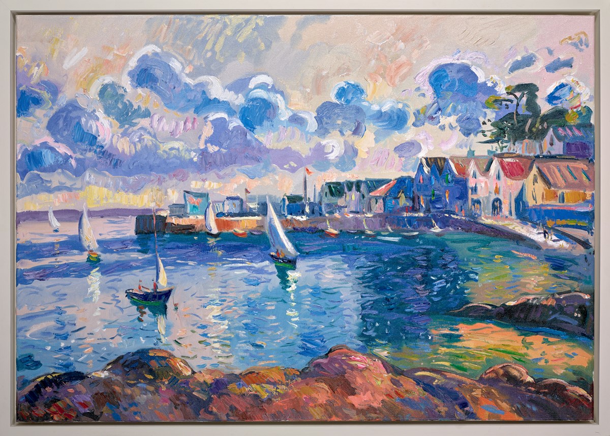 Warm evening St Mawes. Oil on canvas