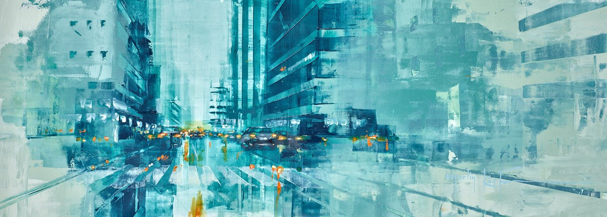 New York fading blue VII