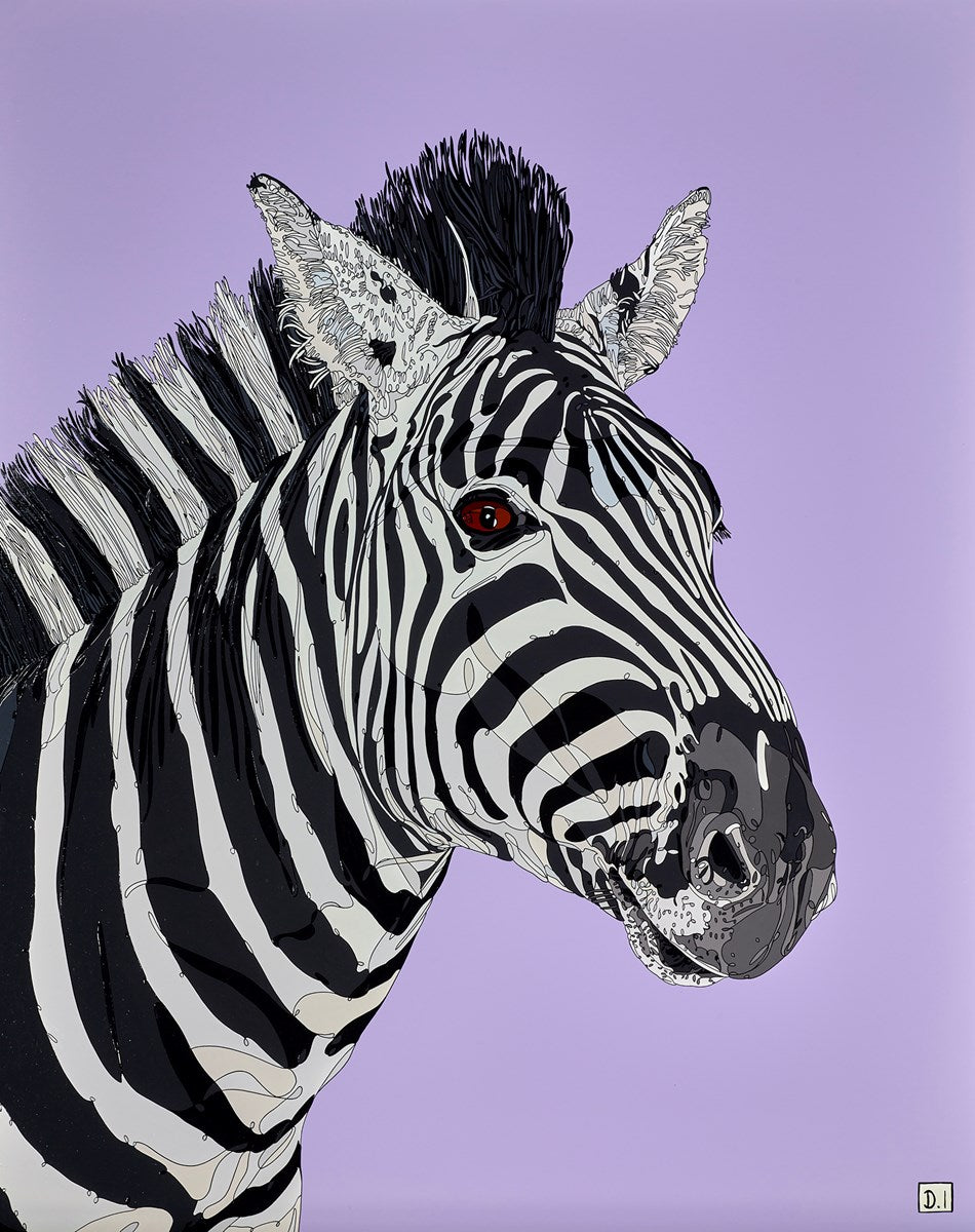 Zebra on Purple