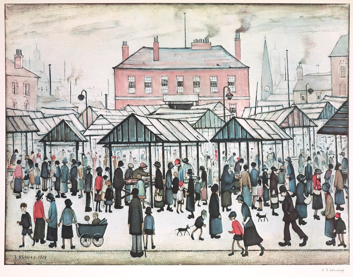 Market Scene in a Northern Town -/750