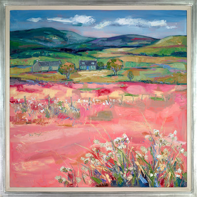 House with blue door in Autumn,Tomintoul