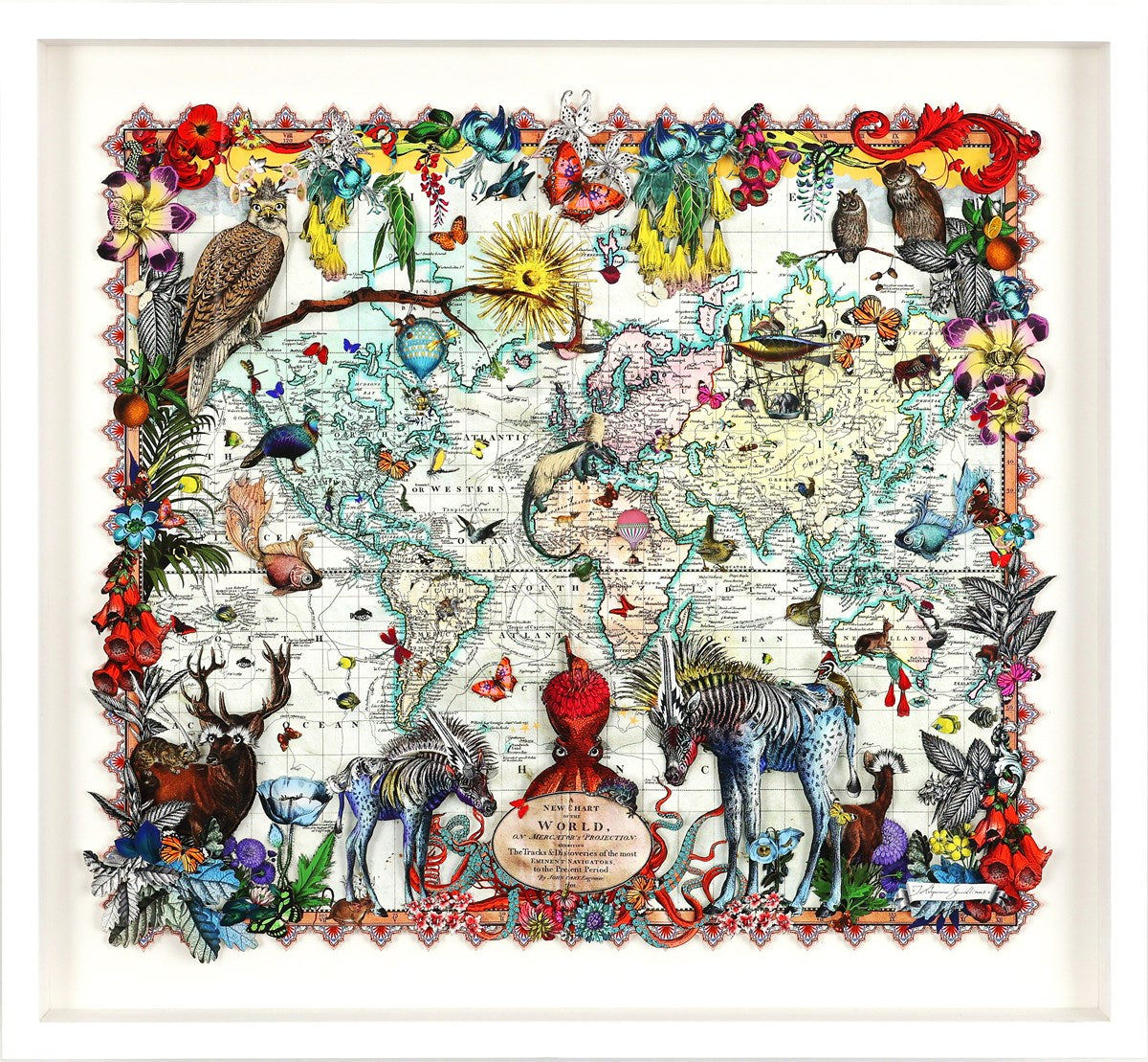 Navigators Hybrid 3D - Zebra Discoveries of the world (Framed)