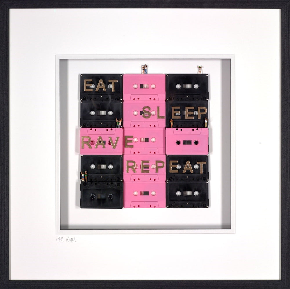 Eat Sleep Rave Repeat (Framed)